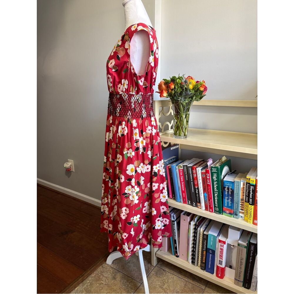 Kate Spade Botanical Garden Poplin Midi Dress - Picture 4 of 5
